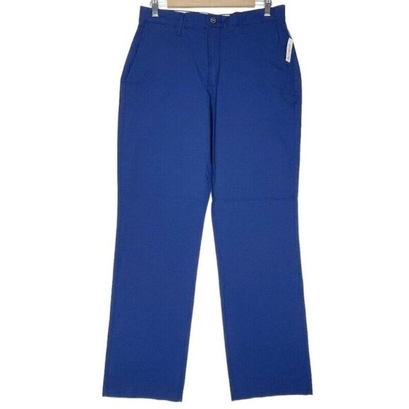 Men Regular fit Lightweight Stretch Chino Pants Navy 32W x31 L - Picture 1 of 16